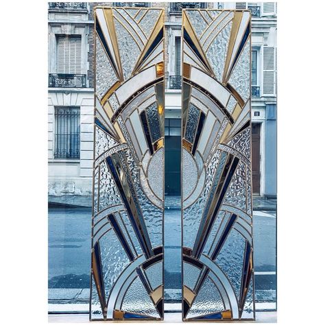 L'Ame du Vitrail on Instagram: “Projet Lancry 2 Et voici les deux vitraux Art Deco définitivement terminés !! . . Seront installés dans un puit de lumière dans un…” Art Deco Interior, Design Interior, Les Oeuvres, Home Art, Stained Glass, Glass Art, Salt, Chef, Art Deco