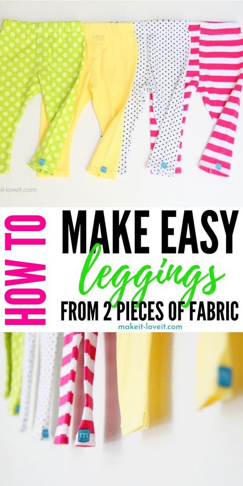 Sewing Leggings, Diy Baby Leggings, Diy Leggings, Toddler Sewing Patterns, Ellie Mae, Kids Clothes Patterns, Hand Sewing Projects, Sewing Kids Clothes, Sewing Projects Clothes