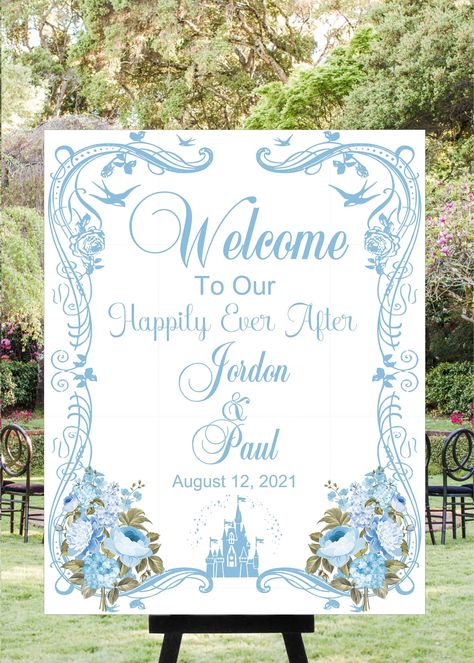 Digital Personalized Fairy Tale Cinderella Castle Wedding Welcome Sign lovebirdslane Fairytales Wedding, Cinderella Wedding Theme, Cinderella Theme, Disney Wedding Theme, Wedding Mementos, Cinderella Wedding, Cinderella Castle, Urban Wedding, Wedding Welcome Sign