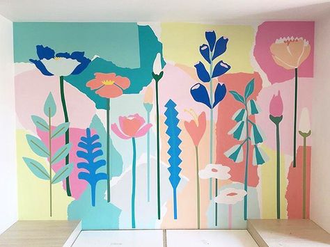 Playroom Mural, Kids Room Murals, Flower Mural, School Murals, Murals For Kids, Room Painting, Wall Murals Painted, Kids Room Wall, Mural Wall Art