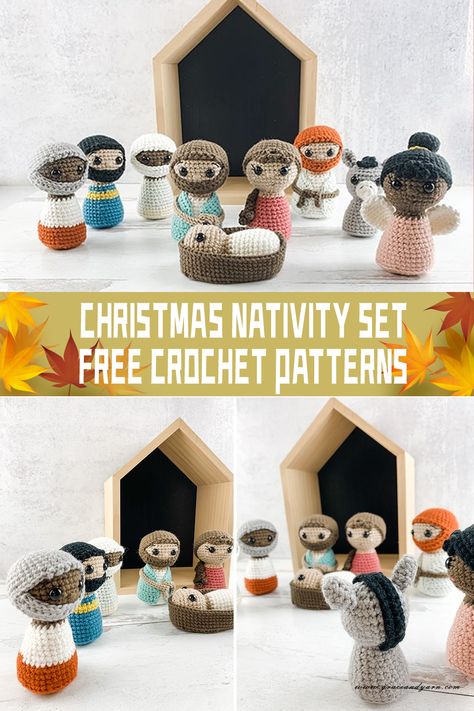 8 Christmas Nativity Set Crochet Patterns - FREE - iGOODideas.com