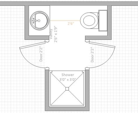 Very small jack and jill bathroom Jack And Jill Half Bath, Jack And Jill Small Bathroom Ideas, Shared Ensuite Bathroom, Tiny Jack And Jill Bathroom Ideas, Jack And Jill Bathroom Renovation, Small Jack And Jill Bathroom Remodel, Small Jack And Jill Bathroom Layout, Small Jack And Jill Bathroom Ideas Layout, Jack And Jill Bathroom Floor Plans