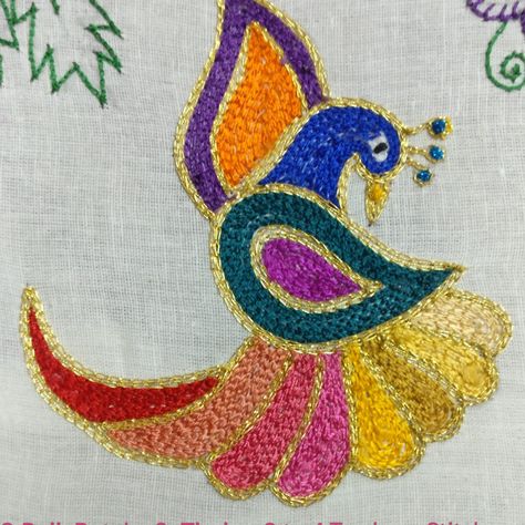 https://www.youtube.com/@rajisaaricreations Tambour Stitch In Aari Design, Tambour Stitch, Aari Stitches, Button Hole Stitch, Parrot Painting, Bird Template, Free Kids Coloring Pages, Aari Embroidery, Basic Embroidery Stitches