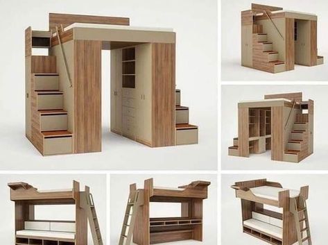 Adult Loft Bed, Loft Bed Plans, Murphy Bed Ikea, Diy Loft Bed, Modern Bunk Beds, Murphy Bed Plans, Loft Beds, Bunk Bed Designs, Bedroom Furnishings