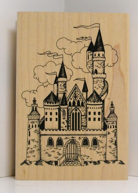 stamp options Castle Magical, Etsy Drawing, Castle Drawing, Art Beat, Craft Stamps, Magical Kingdom, Fantasy Magic, Fairytale Castle, Princess Castle