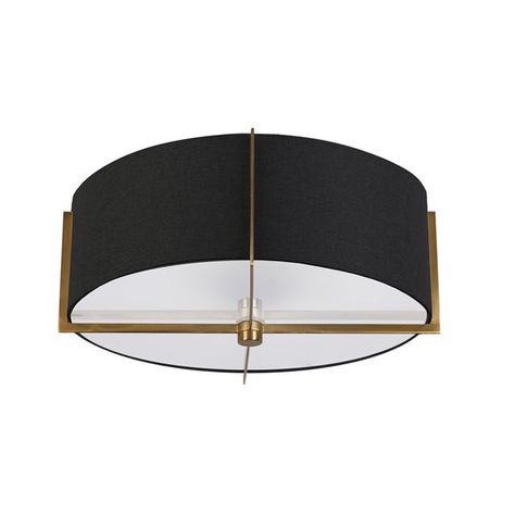 Dainolite 15-in Aged Brass/Black 3-Light Semi-Flush Mount Light | Réno-Dépôt Vertical Lines, Semi Flush Mount Lighting, Ceiling Fan Chandelier, Led Flush Mount, Glass Diffuser, Semi Flush Mount, Flush Mount Lighting, Kitchen Bedroom, Aged Brass