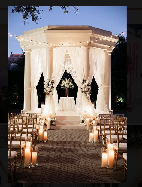 Diy Wedding Gazebo, Gazebo Drapes, Gazebo Wedding Ceremony, Gazebo Wedding Decorations, Visionary Board, Wedding Canopy, Gazebo Wedding, Wedding Altars, Celestial Wedding