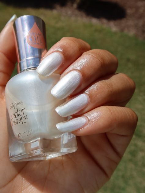 Shiny Pearl White Nails, Pearly White Wedding Nails, Pearly Nail Polish, Pearl Gel Nail Polish, Pearl White Gel Nail Polish, White Pearly Nail Polish, Sparkly White Nail Polish, Pearly White Nails, Ballerina Nails Designs