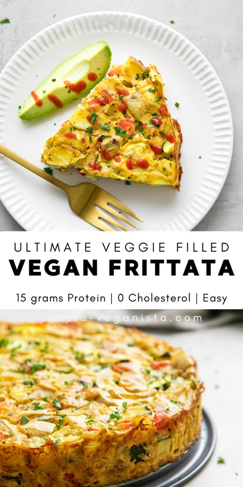 Vegan Breakfast Recipes Healthy, Healthy Easy Recipe, Vegetable Frittata Recipes, Vegan Frittata, Vegan Breakfast Recipes Easy, Easy Frittata, Vegetable Frittata, Potatoes Onions, Frittata Recipe