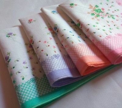 Ladies Hanky, Ladies Handkerchiefs, Product Feature, Personal Hygiene, Pocket Square, Vintage Flowers, Flower Prints, Artificial Flowers, Square