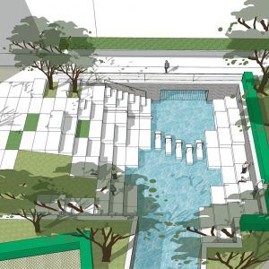 Waterfront Urban Design, Waterfront Steps, Pumping Station, Landscape Architecture Plan, Water Architecture, Urban Design Graphics, Campus Design, Urban Landscape Design, Architecture Concept Diagram