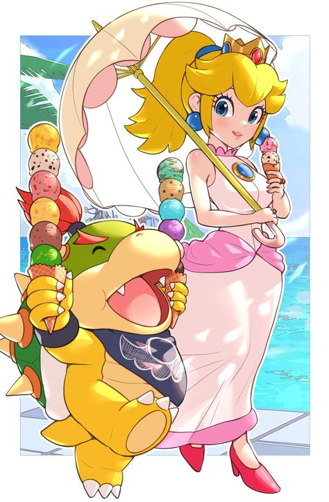 Bowser X Peach Fan Art, Peach And Bowser, Mario Comics, Peach Cosplay, Bowser Jr, Super Mario Sunshine, Mario Game, Mario And Princess Peach, Super Princess