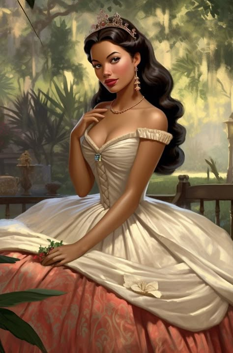 Latina Princess Art, Royal Character Design Princess, Brunette Princess Art, Fantasy Royalty Art, African Princess Art, Indian Princess Art, Black Princess Art, Royal Character Design, Royalty Aesthetic Princess