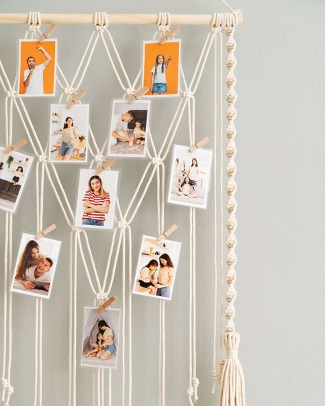 Our Macrame Photo Display is the perfect way to showcase your favorite memories! This charming piece combines the beauty of macrame with the joy of cherished photos, creating a truly special wall hanging. Visit us at https://beandaikon.etsy.com/listing/1731415064 to discover more or reach out to us directly. #macramewallhanger #bohodecoration #handmadelovers #homedecorinspirations #bohemianinspired #handcraftedgifts #bohogifts #macramecreations #hangingdecor #bohoart #macramewallhangings #... Macrame Photo Hanger, Photo Hanger, Boring Pictures, Macrame Wall Hanger, Chic Wall Art, Macrame Keychain, Macrame Hanger, Picture Holders, Boho Wall Hanging