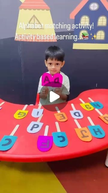 Peregrine Preschool & Daycare on Instagram: "Let the learning adventure begin! 
@peregrine_preschool_official 
.
.
.
.
.
.
Alphabet matching activity 📚✨
.
.
.
.
.
.
#alphabet #alphabetmatching #activitybasedlearning #funlearning #happylearning #peregrinetoddler #peregrinepreschool #daycare #gurugrampreschool" Letter Matching Games For Preschool, Moveable Alphabet Activities, Alphabet Knowledge Activities Preschool, Activity Based Learning, Alphabet Matching, Peregrine, Matching Activity, English Activities, Alphabet Activities