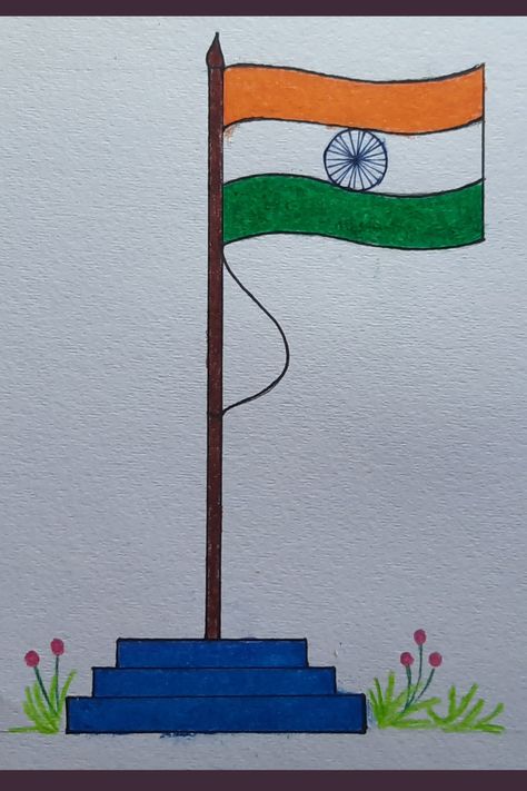 How to draw Indian Flag l How to paint Indian Flag l Tiranga l Thank you !!! Tiranga Flag Drawing, National Flag India Drawing, Indian Flag Painting Ideas, India Flag Drawing For Kids, Easy Flag Drawing, National Flag Drawing For Kids, Indian Flag Drawing Ideas, Indian Flag Drawing For Kids, Indipendente Day Drawing Idea