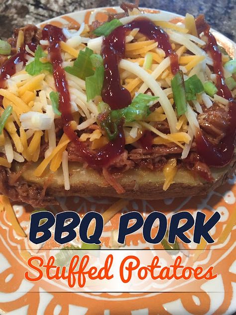 Stuffed Potatoes, Cooking Recipes For Dinner, Stuffed Baked Potatoes, Smoked Pulled Pork, Baked Potato Recipes, Beef And Potatoes, Loaded Baked Potatoes, Pork Sandwich, On Cloud Nine