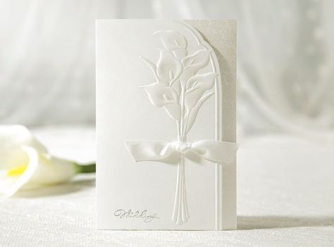 Custom White Ribbon & Embossed Floral Wedding Invitations - SW1314 - RSVP with Envelopes Seals - Free Shipping Promotion Ribbon Wedding Invitations, Embossed Invitations, Embossed Wedding Invitations, Gold Foil Wedding Invitations, Free Wedding Invitations, Wedding Cards Handmade, Ribbon Wedding, Wedding Invitations Online, Cheap Wedding Invitations