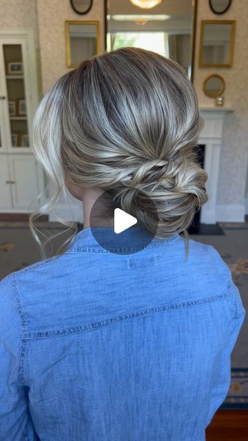 Megan Lorson on Instagram: "✨Low Messy Bun   ✨Want to level up your bridal business and your bridal hairstyles? Join the Bridal Society today and get instant access to over 50 bridal hairstyle tutorials and bridal business education all in one place. Link in bio to JOIN.   ✨All of my favorite bridal hair kit products and tools are linked on my Amazon storefront and my LTK. Links in bio.   #updotutorials #roanokeva #roanokevahair #roanokevaweddings #roanokevabridalhair #roanokevaweddinghair #bridalhaireducation #bridalhairtutorials" Low Bun Wedding Hair Front View Middle Part, Wedding Low Messy Bun, Bridal Hair Updo Low Bun, Hatinator Hairstyles, Loose Low Bun Wedding Hair With Veil, Simple Bun Wedding, Low Messy Bun Tutorial Short Hair, Low Messy Bun Wedding Hair Tutorial, Messy Low Bun Wedding Hair