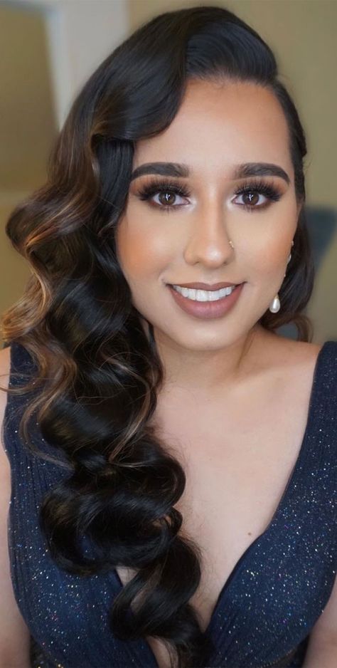 Makeup Looks For Navy Blue Dresses, Bridesmaid Makeup For Navy Dress, Makeup Look For Dark Blue Dress, Best Makeup For Navy Blue Dress, Makeup Blue Dress Wedding, Wedding Makeup For Navy Blue Dress, Makeup For Midnight Blue Dress, Makeup On Navy Blue Dress, Navy Blue Wedding Makeup