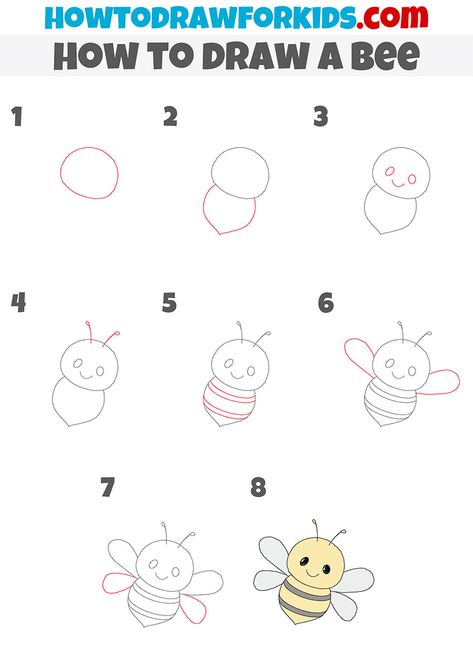 How To Draw A Bumblebee Step By Step, Drawing A Bee Step By Step, Draw Bee Step By Step, Drawing A Bumble Bee, How To Draw A Bee Step By Step, How To Draw A Bumble Bee, Bee Drawing Simple Cute, How To Draw Kawaii Step By Step, Draw A Bumble Bee