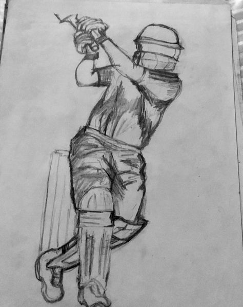 Cricket sketch Cricket Sketch Drawing, Cricketer Sketch, Cricket Sketch, Sport Sketch, Cricket Drawing, Sports Coloring Pages, Youtube Drawing, Sports Drawings, Boy Sketch