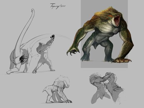 Hyperendocrin Colossus Zoo Ideas, Beast Creature, Drawing Animals, Creature Artwork, In The Zoo, Curious Creatures, Fantasy Beasts, Monster Concept Art, Creature Drawings