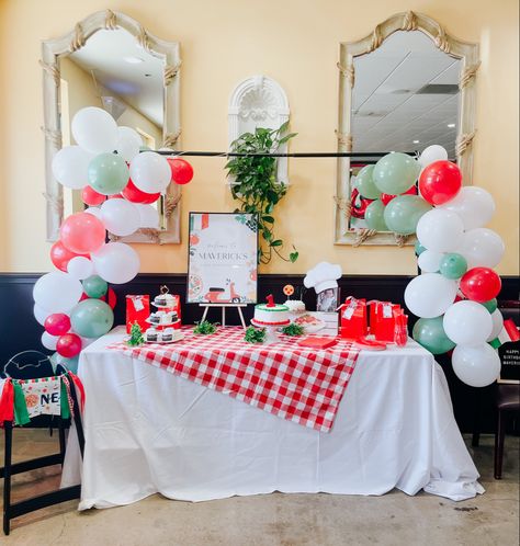 Italian Birthday Party 
First Birthday Party Italian Theme
Birthday Party Decor Ideas Italian Party Decorations Decor Ideas Italy, Birthday Italian Theme, Italian Party Decorations, Pizza Party Decorations, Italian Baby Showers, Pizza Party Birthday, Birthday Pizza, Italian Themed Parties, Italian Party