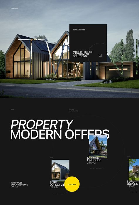 MODERN REAL ESTATE on Behance Real Estate Banner, Real Estate Website Design, Modern Real Estate, Real Estates Design, Interior Design Website, Professional Web Design, House Property, Responsive Web Design, Design Visual