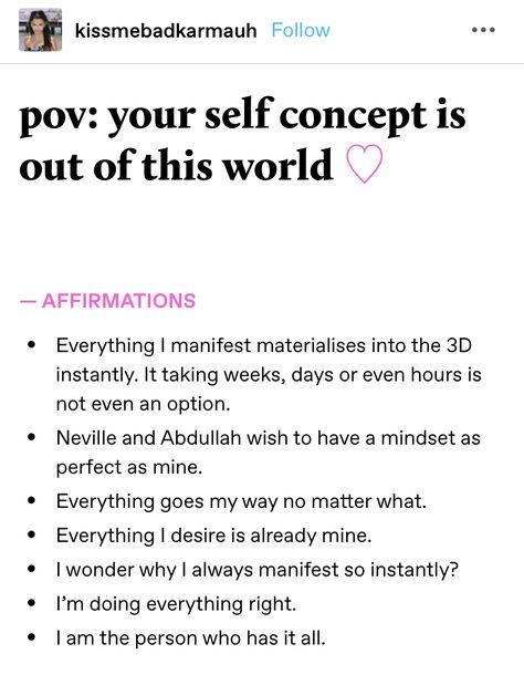 Face Manifestation, Pinterest Board Affirmations, Manifestation Diary, Self Concept Journal Prompts, Desired Life Affirmations, Scent Affirmations, Tumblr Affirmations, How To Manifest Desired Face, Manifest Affirmations