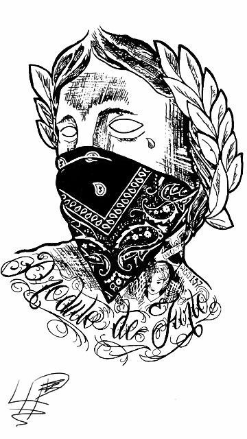 Produto de Furto Tato Minimal, Gangsta Tattoos, Tattoo Zeichnungen, Maori Tattoo, Dope Art, Tattoo Design Drawings, Old School Tattoo, Tattoo Stencils, Cool Art Drawings