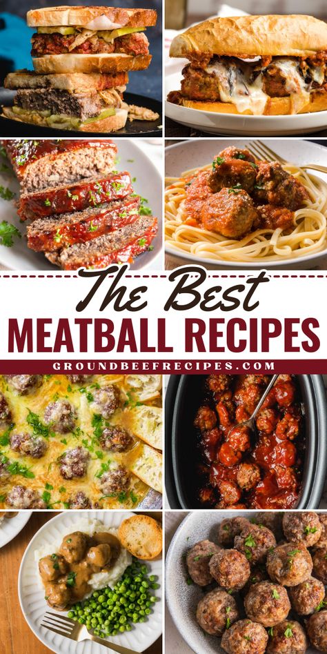 Don't miss out on these easy family dinners! These main course recipes are the BEST meatballs ever. You're going to love this roundup of Swedish meatballs, grape jelly meatballs, air fryer meatballs, and more! Swedish Meatballs Grape Jelly, Best Meatballs Recipes, Beef Meatball Recipes, Meatballs Grape Jelly, Polish Meatballs, Meatballs Air Fryer, Best Meatballs Ever, Air Fryer Meatballs, The Best Meatballs