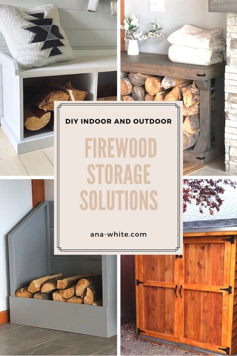 Wood Holder Diy Firewood Storage Indoor, Diy Firewood Storage, Firewood Holder Indoor, Indoor Log Storage, Diy Firewood Rack, Firewood Rack Plans, Indoor Firewood Rack, Stove Hearth, Hearth Ideas