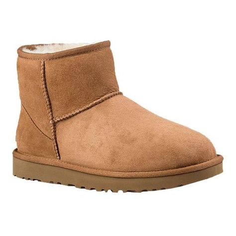 UGG Women's Classic II Winter Boots, Slip On, Insulated, Non Slip, Lightweight | Sport Chek Classic Mini Ii Boot, Ugg Classic Mini Ii, Ugg Booties, Short Suede Boots, Chestnut Uggs, Ugg Mini, Ugg Classic Mini, Shearling Boots, Classic Boots