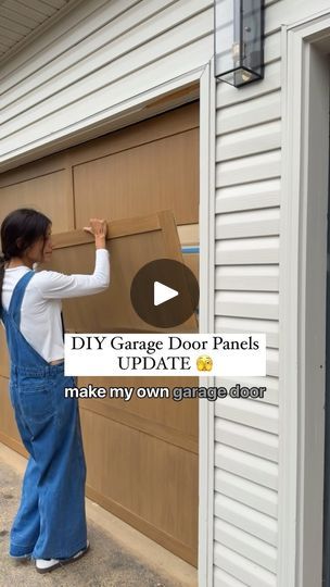 27K views · 1.5K reactions | Garage Door Panel Epic FAIL 🫣 My DIY faux wood garage door panels from a few years ago were just NOT working! The glue wasn’t sticking anymore for the magnets, my garage doors didn’t want to open anymore…
It was a fail. BUT I’m BACK again simply painting my existing doors (no more magnetic panels 😉) with liquid wood paint and the first one looks amazing already!!! 

Head to my stories for the link to the color I’m using. 🫶

#exteriordesign #garagedoors #curbappeal #diyprojects #fixerupper | Abby Kulp  DIY | DESIGN | abby_roadhome · Original audio Magnetic Garage Door Windows, Garage Door Magnets Modern, Magnetic Garage Door Panels, Fake Wood Garage Door Paint, Faux Wood Finish Garage Door, Garage Door Magnets, Faux Wood Garage Door Diy, Face Makeover, Faux Wood Garage Door