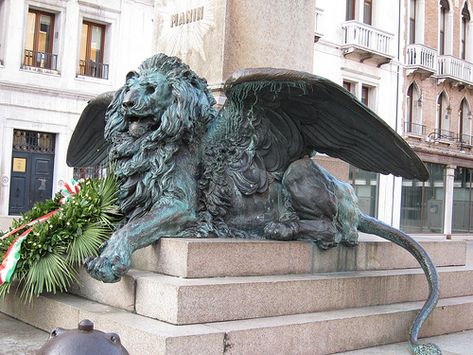 winged lion | Venice, Italy | Woodie Anderson | Flickr Venetian Lion, Shadow Demon, Lion With Wings, Winged Lion, Guardian Lion, Stone Lion, Fu Dog, Beast Creature, Fairy Dragon