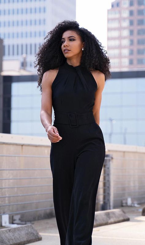 Professional Attire Photoshoot, Business Casual Outfits For Women Photoshoot, Cute All Black Work Outfits, Black Executive Women, Business Professional Jumpsuit, Purple Shirt Work Outfit, Black Female Lawyer Fashion, Black Working Woman Aesthetic, Work Jumpsuits For Women