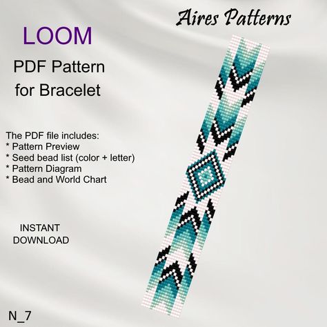 Native Bracelet Pattern, Native Loom Beading Patterns, How To Make A Bead Loom, Loom Jewelry Patterns, Loom Bead Patterns Free, How To Start A Loom Bracelet, Diy Beading Loom, Loom Beaded Bracelets Patterns, Bead Loom Patterns Free Native American Beadwork