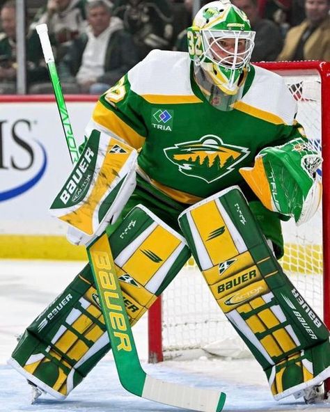 Goalie Gear Drying Rack, Field Hockey Goalie, Hockey Goalie Helmet Designs, Hockey Goalie Off Ice Training, Wild Hockey, Hockey Goalie Pads, Goalie Gear, Minnesota Wild Hockey, Goalie Pads