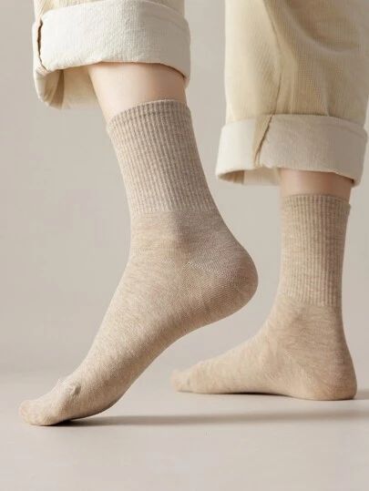 Search crew socks | SHEIN USA Beige Cotton Socks For Summer, Fitted Beige Cozy Socks, Stretch Beige Cotton Socks, Trendy Beige Cotton Socks, Nude Socks, High Socks, Knee High Sock, Socks Women, Crew Socks