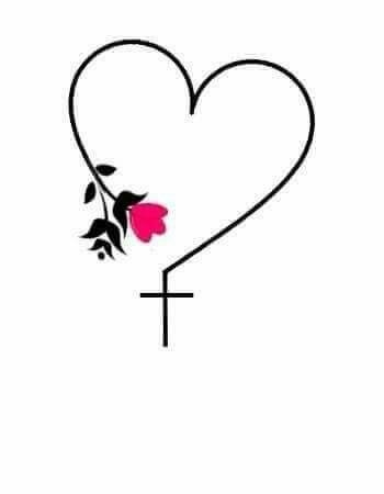 Cross Heart Tattoos, Rose Drawing Tattoo, Nightmare Before Christmas Tattoo, Cross Tattoos For Women, Mother Tattoos, Sketch Tattoo Design, Wrist Tattoos For Women, Hummingbird Tattoo, Christian Symbols