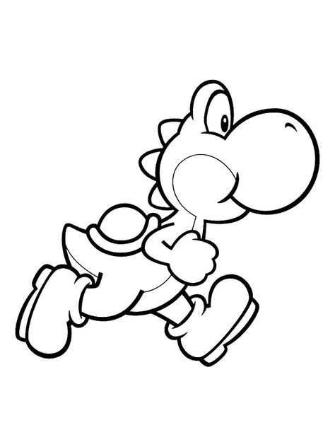 Small Yoshi Tattoo, Yoshi Outline, Yoshi Coloring Pages, Yoshi Tattoo, Pop Art Coloring Pages, Friends Picture, Gaming Tattoo, Fairy Coloring Pages, Shark Party