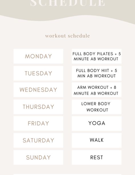 FWTFL Workout Schedule & Favorite Workouts | Yoga Workout Schedule, Hiit And Strength Training Schedule, Weekly Workout Schedule For Fat Loss, Fwtfl Schedule, Weekly Pilates Workout Schedule, Pilates Schedule Workout Plans, Pilates Weekly Schedule, Pilates And Strength Training Schedule, Pilates And Weight Training Schedule