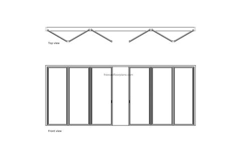 folding glass door min Folding Glass Door, Door Drawing, Pool Houses Plans, Glass Bifold Doors, Frameless Sliding Doors, House Plans Design, Floor Plans House, One Storey House, Folding Glass Doors