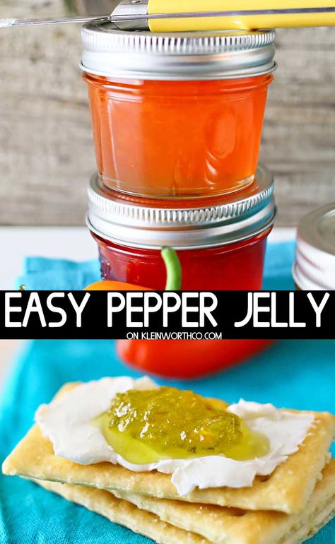 Easy Pepper Jelly, Banana Pepper Jelly, Red Pepper Jelly Recipe, Pepper Jelly Recipe, Pepper Jelly Recipes, Red Pepper Jelly, Hot Pepper Jelly, Jelly Recipe, Pepper Jelly