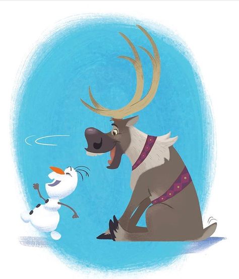 Olaf and Sven Disney Dudes, Olaf And Sven, Fun In The Snow, Frozen Art, Disney Cuties, Sailor Princess, Frozen Birthday Party, Kid Movies, Cute Disney Wallpaper