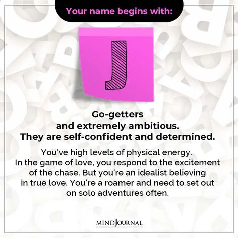 What The First Letter of Your Name Says About You First Letter Of Your Name, Psychic Development Learning, Stay Forever, Psychic Development, Mindfulness Journal, Go Getter, Psychic, Your Name, True Love