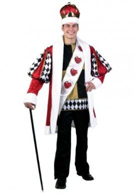 Deluxe-King-of-Hearts-Costume-0 King Of Hearts Costume, Halloween Costumes Inspiration, O Maskara, Alice In Wonderland Costumes, Theme Costumes, Alice In Wonderland Ideas, Card Costume, Alice Costume, King Costume