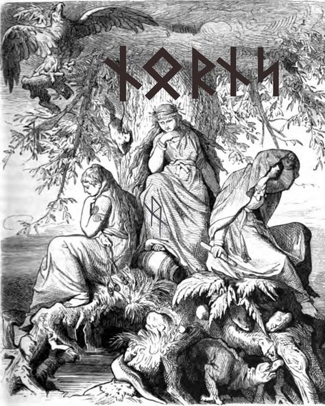 Oreamnos Oddities on Instagram: “There are three Norns in Norse mythology and they live at the well Urd. Their names are  Urd, Verdandi and Skuld. In Norse lore, these…” Norns Norse Mythology, North Mythology, The Norns, Nordic Culture, Dungeon Synth, Divine Art, Norse Gods, Gcse Art Sketchbook, Norse Myth