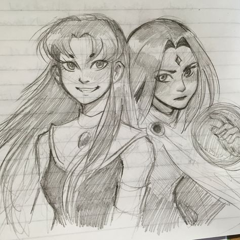 Library Doodle, Teen Titans Drawings, Raven Drawing, Starfire And Raven, Teen Titans Fanart, Star Wars Episode Iv, Teens Movies, Teen Titan, Raven Teen Titans